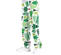 Pantaloni natalizi da uomo per il tempo libero con motivi festivi come pupazzo di neve albero di Natale per piacevoli giornate invernali, Verde menta, L