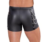 Pantaloni NERi Opachi Con Zip E Dettagli In Catena E Tasche Cargo