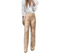 Pantaloni Paillettes Donna Elegante Con Paillettes Giacca Glitter Argento Neri Vita Alta Pantalone Tailleur Eleganti Curvy Gonna Lunga Brillantini Larghi Pantaloncini Paiette Leggins Zampa Shorts