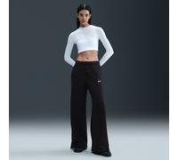 Pantaloni palazzo a vita alta Nike Phoenix Fleece - Donna - Nero XS (IT 36-38)