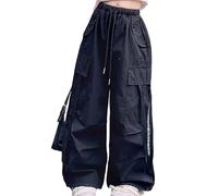 Pantaloni Palazzo Ragazze,Larghi Casual Pantalone Tuta Ragazze per attività all'Aria Aperta Lunghi Hip Hop Leggeri con vestibilità Larga Bambini Medio-Grandi e Grandi
