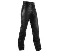 Pantaloni Pelle Jeans Classico 5 Tasche Moto Custom Chopper Vintage