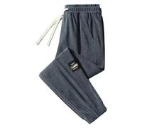 Pantaloni per il tempo libero da uomo, in cotone, larghi, elasticizzati, taglie forti, pantaloni da jogging, pantaloni da yoga, classici, traspiranti, da lavoro, grigio., XXXXL