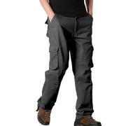 Pantaloni per il tempo libero da uomo, pantaloni cargo casual, da trekking, alla moda, resistenti all'abrasione, da caccia, resistenti, per attività all'aria aperta, grigio., 44