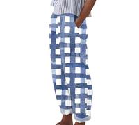 Pantaloni per la Casa Pantaloni Pigiama A Quadri Comodo e Termico Pantaloni Accoglienti Soffici Pantaloni Sportivi Pigiama Lungo Casual per Casa, azzurro, XL