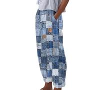Pantaloni per la Casa Pantaloni Pigiama A Quadri Comodo e Termico Pantaloni Accoglienti Soffici Pantaloni Sportivi Pigiama Lungo Casual per Casa, blu, S