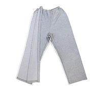 Pantaloni per la Cura del paziente, Pantaloni a Cavallo Aperti con Zip Laterale Pantaloni da incontinenza per disabilità Frattura di Bedridden (Uomini e Donne) (Size : L)