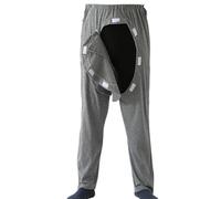 Pantaloni per Pazienti Post-chirurgici a Strappo da Uomo Fronte Aperto e Cavallo Posteriore Cura Dell'incontinenza per Anziani Costretti a Letto (Color : Gray, Size : XL)