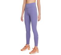 Pantaloni per ragazze Nike Girls One Dri-FIT High-Waisted - dusty amethyst/white - Viola (L)