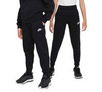 Nike Club FLC Hbr Pantaloni Track, Nero/Bianco, 8-10 Anni Unisex-Bambini