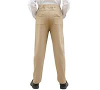 Pantaloni per uniforme scolastica per ragazzi Pantaloni da abito taglio stivali Pantaloni per bambini Pantaloni dritti con elastico in vita Pantaloni tasche posteriori Gamba larga Pantaloni alla