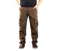 Pantaloni per Uomo Inverno Autunno Foderato In Pile Sherpa Lavoro Cargo Sport Palestra Escursionismo Spessi Caldi Pantaloni Fuzzy Uomo 202, P-09 Caffè, 50