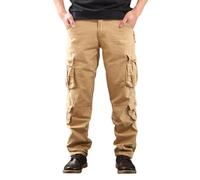 Pantaloni per Uomo Inverno Autunno Foderato In Pile Sherpa Lavoro Cargo Sport Palestra Escursionismo Spessi Caldi Pantaloni Fuzzy Uomo 202, P-09 Cachi, 54