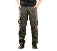 Pantaloni per Uomo Inverno Autunno Foderato In Pile Sherpa Lavoro Cargo Sport Palestra Escursionismo Spessi Caldi Pantaloni Fuzzy Uomo 202, P-09 Verde lime militare, 58