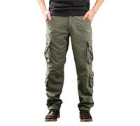 Pantaloni per Uomo Inverno Autunno Foderato In Pile Sherpa Lavoro Cargo Sport Palestra Escursionismo Spessi Caldi Pantaloni Fuzzy Uomo 202, P-09 Verde Lime, 50