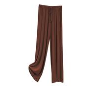 Pantaloni pigiama da donna in modal a gamba dritta, Z1-caffè, M