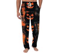 Pantaloni pigiama da uomo per Halloween, pantaloni da salotto da uomo | Pantaloni da notte caldi in pile comodi pantaloni con coulisse in vita morbidi pantaloni festivi loungewear con tasca