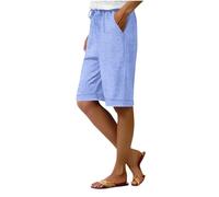 Pantaloni Pigiama Donna Cotone Large | Pantaloni Estivi Nuova Gamba Larghezza Con Tasche Lacci Pantaloni Vita Elastica Casual Pantaloncini Traspirante Spiaggia Pantaloncini Lunghezza Al Ginocchio