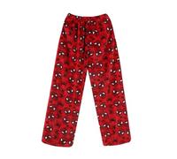 Pantaloni Pigiama Donna Lungo Flanella Kitty Cartoon Anime Kawaii Pigiami Morbido Comodo Caldo Pile Invernale Casual Casa Pigiamino Pantalone da Notte per Donna Bambina Ragazza