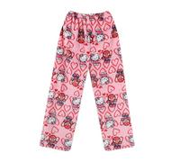 Pantaloni Pigiama Donna Lungo Flanella Kitty Cartoon Anime Kawaii Pigiami Morbido Comodo Caldo Pile Invernale Casual Casa Pigiamino Pantalone da Notte per Donna Bambina Ragazza