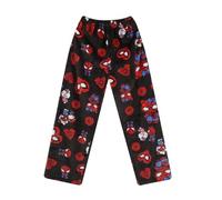 Pantaloni Pigiama Donna Lungo Flanella Kitty Cartoon Anime Kawaii Pigiami Morbido Comodo Caldo Pile Invernale Casual Casa Pigiamino Pantalone da Notte per Donna Bambina Ragazza