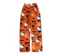 Pantaloni Pigiama Donna Lungo Flanella Kitty Cartoon Anime Kawaii Pigiami Morbido Comodo Caldo Pile Invernale Casual Casa Pigiamino Pantalone da Notte per Donna Bambina Ragazza