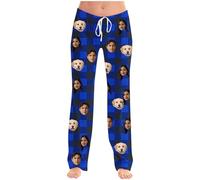 Pantaloni Pigiama Personalizzati con Foto per Uomo e Donna, Pigiama Autunno Invernale Lungo, Pantaloni Casual da Casa Comodo e Morbido, Pigiama Personalizzato