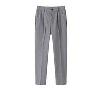 Pantaloni Ragazzo Tasche Laterali - Pantaloni da Abito con Vita Regolabile e Davanti Piatto per Ragazzi Pantaloni per la Scuola (Grey 5-6 Years)