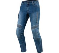 REBELHORN Vandal Jeans da Moto Uomo | Fodera in Fibra Aramidica | Protezioni per Ginocchia e Fianchi SAS-Tec | Tasca per Protezione del Coccige | 2 Canali di Ventilazione | Tapered Fit