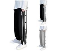 Pantaloni Riabilitativi Da Uomo Con Apertura Laterale Postoperatori, Anni '90 Con Bottoni Sul Lato, Allenamento A Gamba Larga, Jogging For Il Tempo Libero A Gamba Aperta pantaloni della tuta(Noir,M)