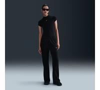 Pantaloni slim fit a vita media in maglia Nike Sportswear Windrunner - Donna - Nero L (IT 48-50)