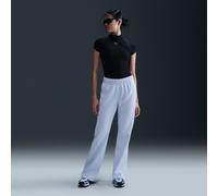 Pantaloni slim fit a vita media in maglia Nike Windrunner - Donna - Blu L (IT 48-50)