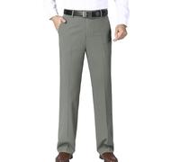 Pantaloni Slim Fit Chino per gli Uomini Pantaloni Classico Primavera/Estate Uomo d'affari Costume Stretch Conico, verde, 34