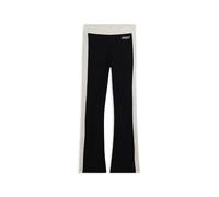 Pantaloni slim flare in felpa con bande laterali