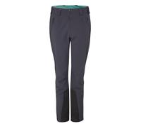 Pantaloni softshell da donna Rab Ascendor (Ebano/Eucalipto) L (14 UK)