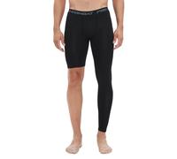 Pantaloni Sportivi Aderenti a Gamba Singola da Basket da Uomo 1/2 Una Gamba Pantaloni a Compressione Atletica Strato di Base Biancheria Intima, Nero-Sinistra-Lungo, L