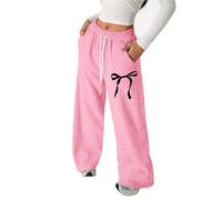 Pantaloni sportivi da bambina per bambini, con tasche, elastici, casual, comodi, per allenamento, scuola, per tutti i giorni, per lo sport, per il tempo libero, per la primavera, l'autunno, Colore