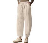 Pantaloni sportivi da donna con fondo Cinch Baggy Solid Loose Fitting Soft High Waist Joggers Vestibilità rilassata Casual Yoga Vita media Allenamento Lounge Pantaloni da corsa attivi 2025 Comodo