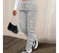 Pantaloni sportivi da donna con tasca laterale impilati L,M,S,XSColore unicoTessuto