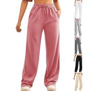 Pantaloni sportivi da donna con tasca, pantaloni larghi fluidi da donna in vita elastica, con tasche portachiavi casual loungewear tinta unita sportivo da jogging tuta con coulisse, cachi., XS