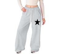 Pantaloni sportivi da jogging per ragazzi Gamba dritta Oversize Traspirante Vita Alta Jogging Joggers Orlo Aperto con Tasche Abbigliamento sportivo classico per adolescenti, Grigio, 4-5 Years