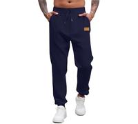 Pantaloni sportivi da uomo, casual, leggeri, con elastico in vita, con coulisse, pantaloni da jogging per attività all'aperto, Marina Militare, M