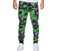 Pantaloni sportivi da uomo con stampa, vestibilità aderente, pantaloni cargo da combattimento elasticizzati, con risvolto, pantaloni da allenamento per palestra, pantaloni da jogging, pantaloni