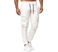 Pantaloni sportivi da uomo, elasticizzati, vestibilità aderente, kaki, cargo, da lavoro, con coulisse in vita, pantaloni da jogging, pantaloni da allenamento per palestra, pantaloni intelligenti con
