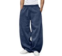 Pantaloni sportivi da uomo, pantaloni da jogging Y2k, pantaloni da bodybuilding, gamba larga, elasticizzati, in vita per il tempo libero, lunghi con tasche, pantaloni sportivi, #14, M