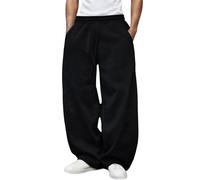 Pantaloni sportivi da uomo, pantaloni da jogging Y2k, pantaloni da bodybuilding, gamba larga, elasticizzati, in vita per il tempo libero, lunghi con tasche, pantaloni sportivi, #12, L