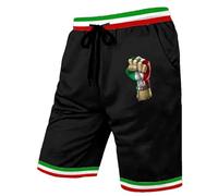 Pantaloni sportivi da uomo, per il tempo libero, per l'uso quotidiano, comodi pantaloni estivi con eleganti stampe per il tempo libero, una comoda gita Knickerbocker Pantaloni da uomo, Nero , XXL