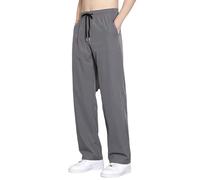 Pantaloni sportivi da uomo Spring Summer and Fall Thin of Ice Casual Slim Loose Straight Sports, grigio scuro, XL