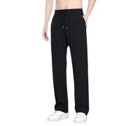 Pantaloni sportivi da uomo Spring Summer and Fall Thin of Ice Casual Slim Loose Straight Sports, Nero , M