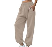 Pantaloni Sportivi Donna Cotone Pantalone Casual Dritti Tinta Unita Invernali Autunnali Pantaloni Della Tuta Elegante Larghi a Vita Alta Pants Da Allenamento Elasticizzati Per Il Tempo Libero